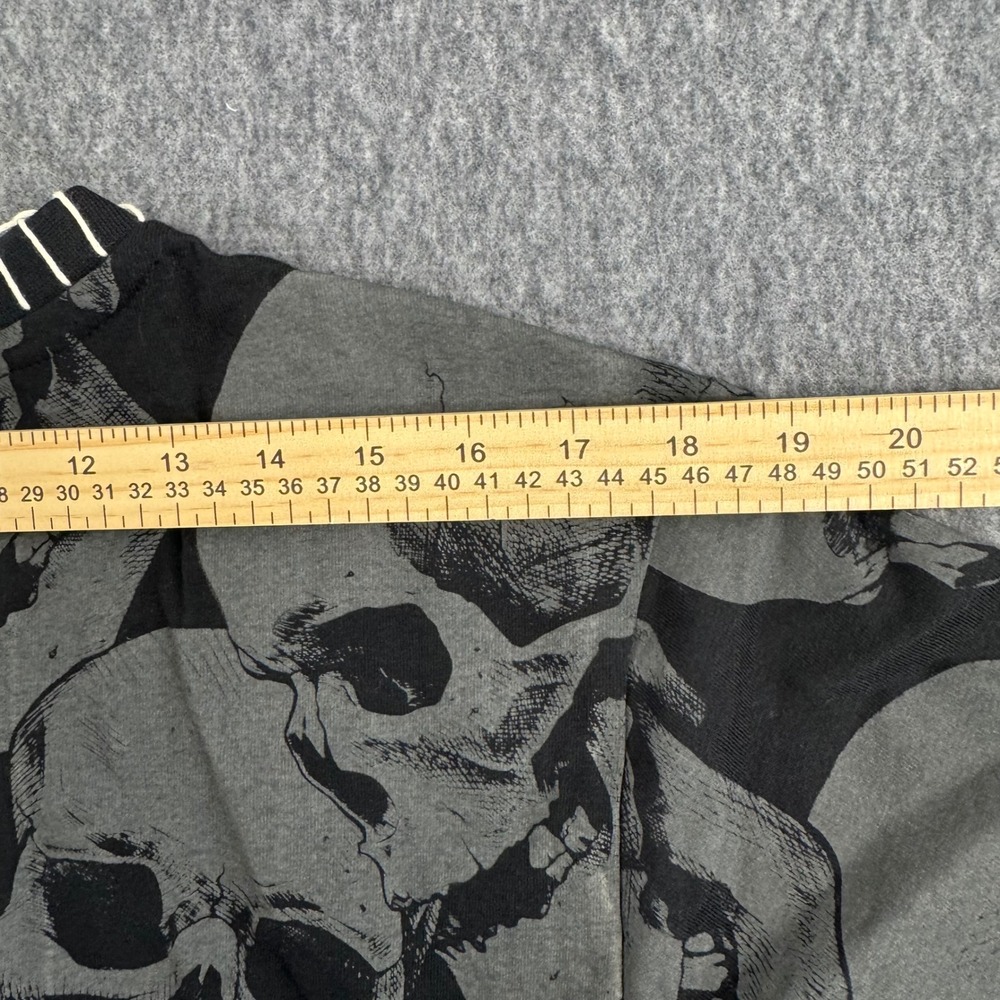 Rebel Vengeance Skull T Shirt Men Large Black Gray All Over Print Streetwear NEW - Picture 7 of 8